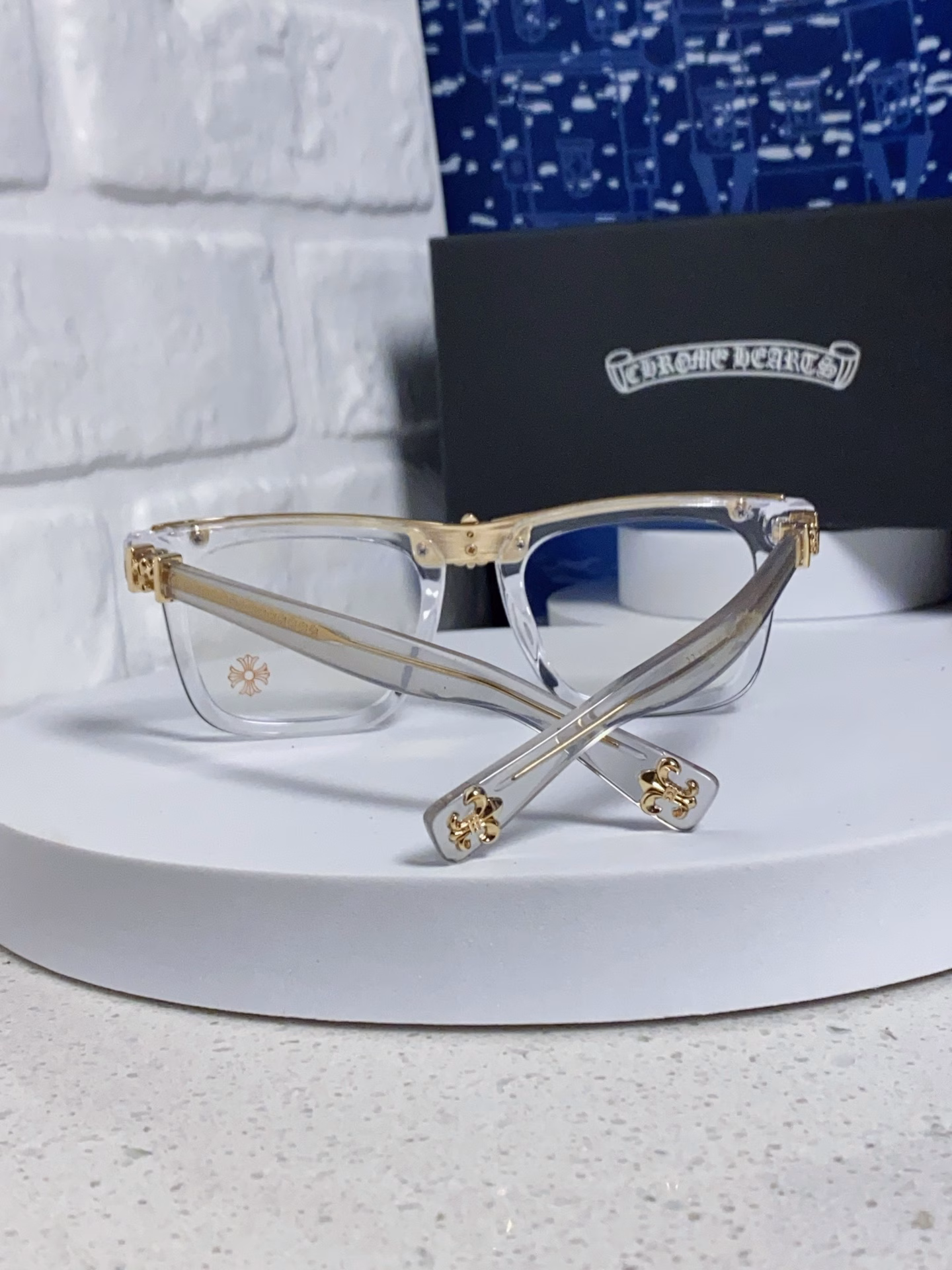 ChromeHearts 2025 new sunglasses: Stylish, new square frame, matte transparent, office versatile, myopic glasses frame, retro large frame