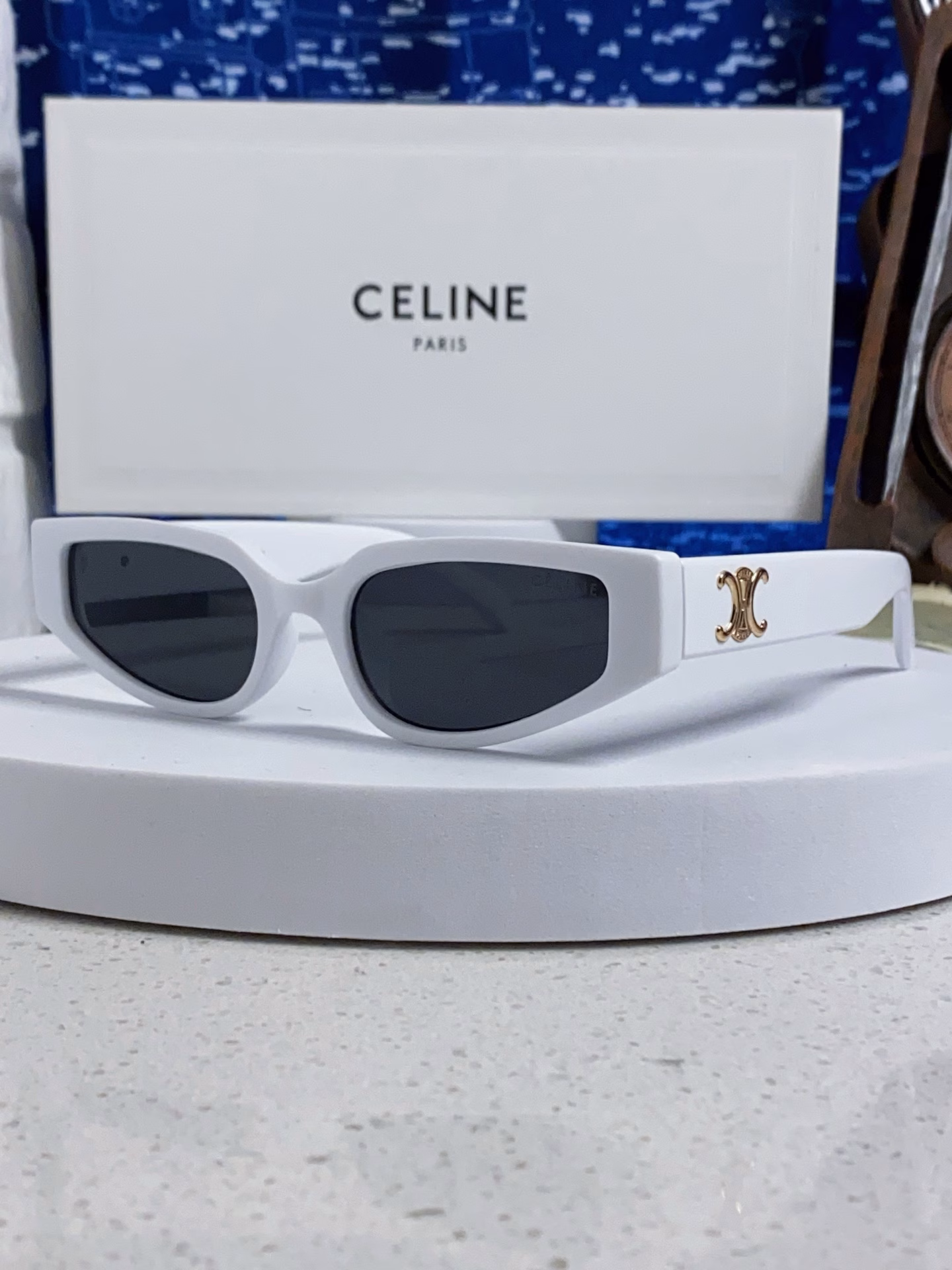 Celine 2025 new cat-eye sunglasses for men and women, high-end sunglasses for spring and summer, windproof, UV-proof and sun-proof