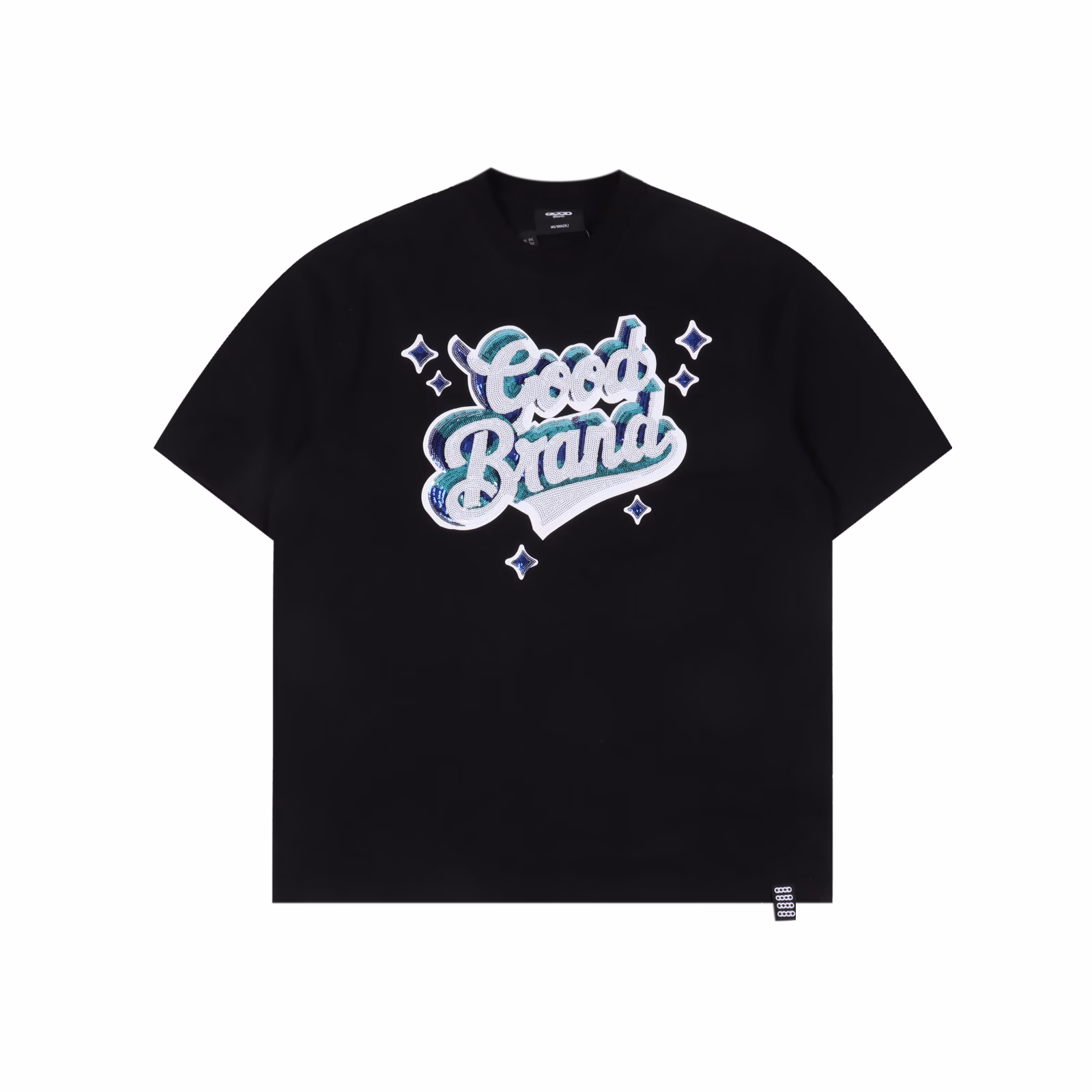 GOODBRAND three-dimensional star sequin light luxury fashion high-end short-sleeved T-shirt350-gram fabric for both men and women
