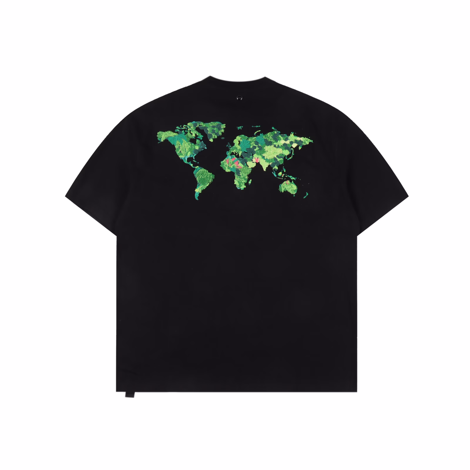 GOODBRAND SS25 three-dimensional green plant embroidered map LOGO Loose short-sleeved T-shirt350-gram fabric for both men and women