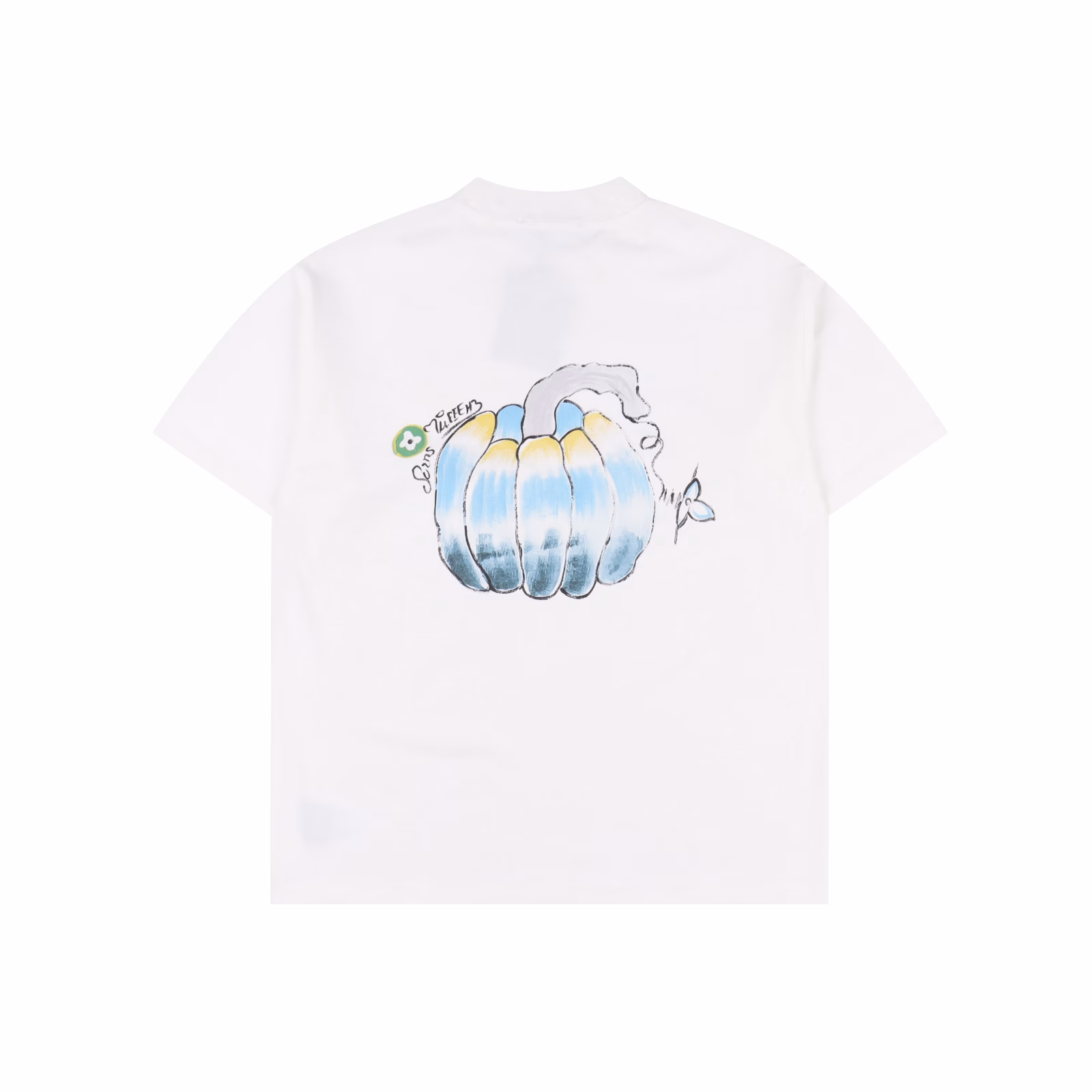 Louis Vuitton LV25ss pumpkin short-sleeved T-shirt on the backThis T-shirt features a classic straight silhouette crafted from soft cotton knitting, and incorporates neon visual effects into the handwritten logo on the front, ingeniously paying homage to the eye-catching style of the Spring/Summer 2025 runway.Double-sided plain weave fabric is made of cotton on both sides, and it is possible to achieve consistent texture on both sides through double-layer weaving. The double-layer structure may enhance the thickness and stiffness of the fabric. Pure cotton is naturally breathable and moisture-absorbent, making it suitable for sensitive skin