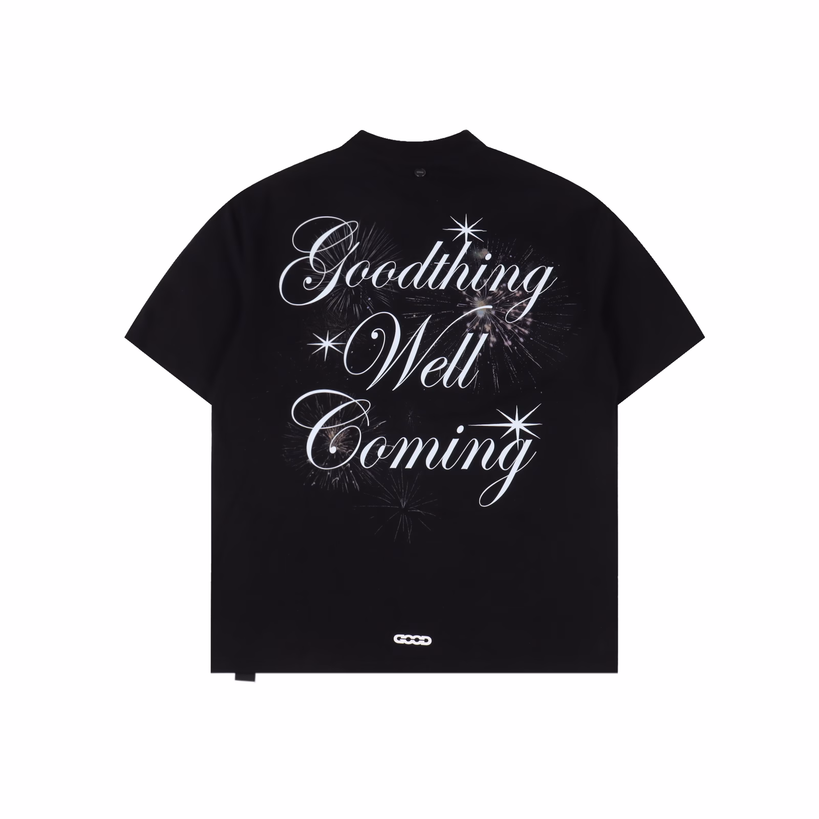 GOODBRAND SS25 Fireworks LOGO short-sleeved T-shirt350-gram fabric for both men and women