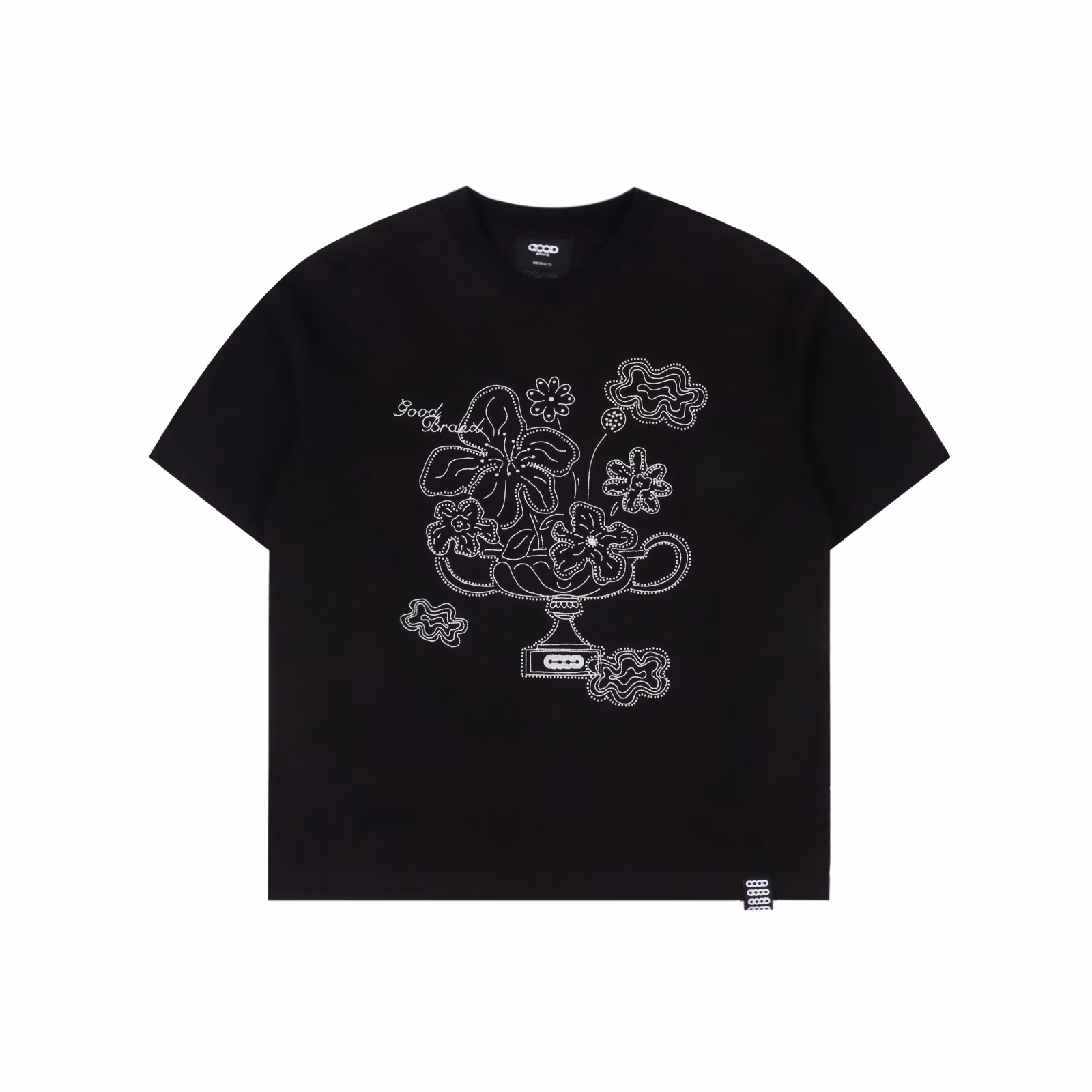 GOODBRAND Blooming Flower Hand-painted Peace Flower Casual short-sleeved T-shirt350-gram fabric for both men and women