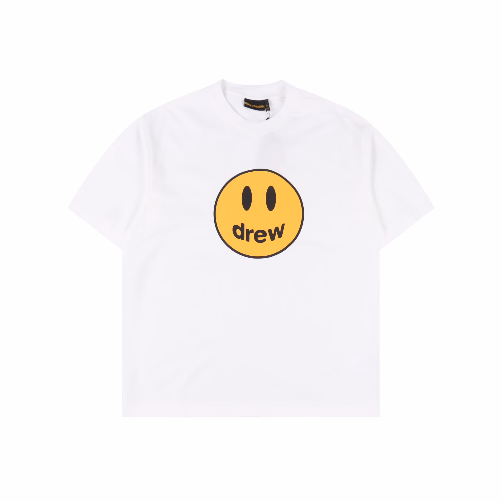 Drew House's classic smiley face printed short sleeveCustom-woven and custom-dyed fabrics, with digital printing on each piece of fabricImported glue paste printing, custom-made pure cotton thread collar, not easy to deform, can be distinguished from market versions, mold custom-made new tag washed label original packaging bag