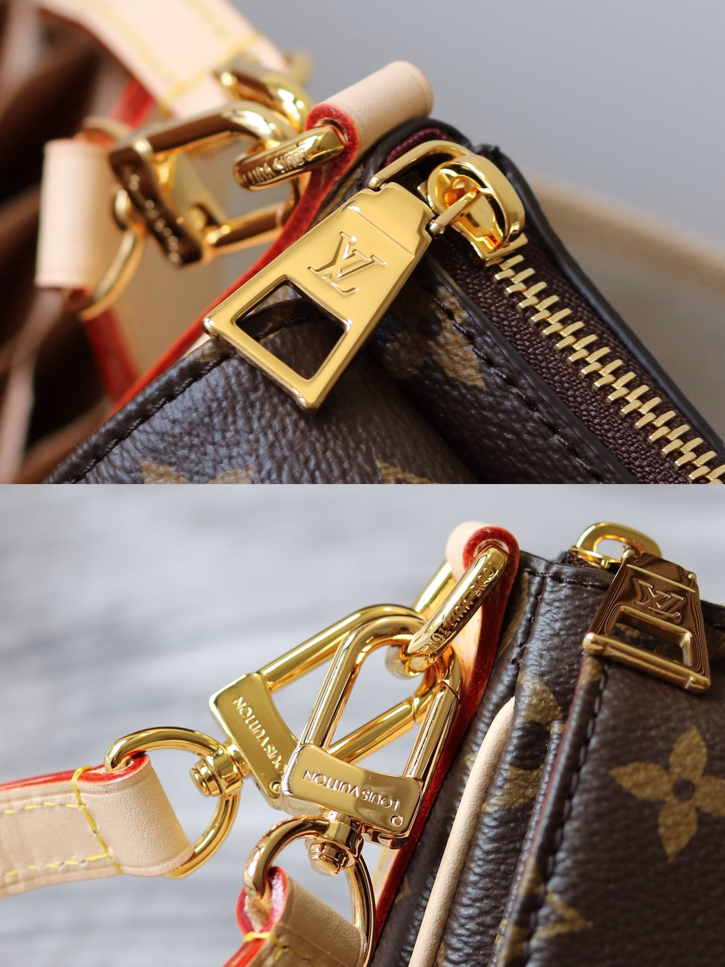 The inspiration for the Monogram canvas Vibe handbag comes from House's Viva-cite bag in 2003. The Vibe is compact and practical, with multiple pockets both inside and outside, making it the perfect daily companion. It is equipped with a leather crossbody strap and a fashionable short shoulder strap with the circular signature of LV, allowing for different carrying styles