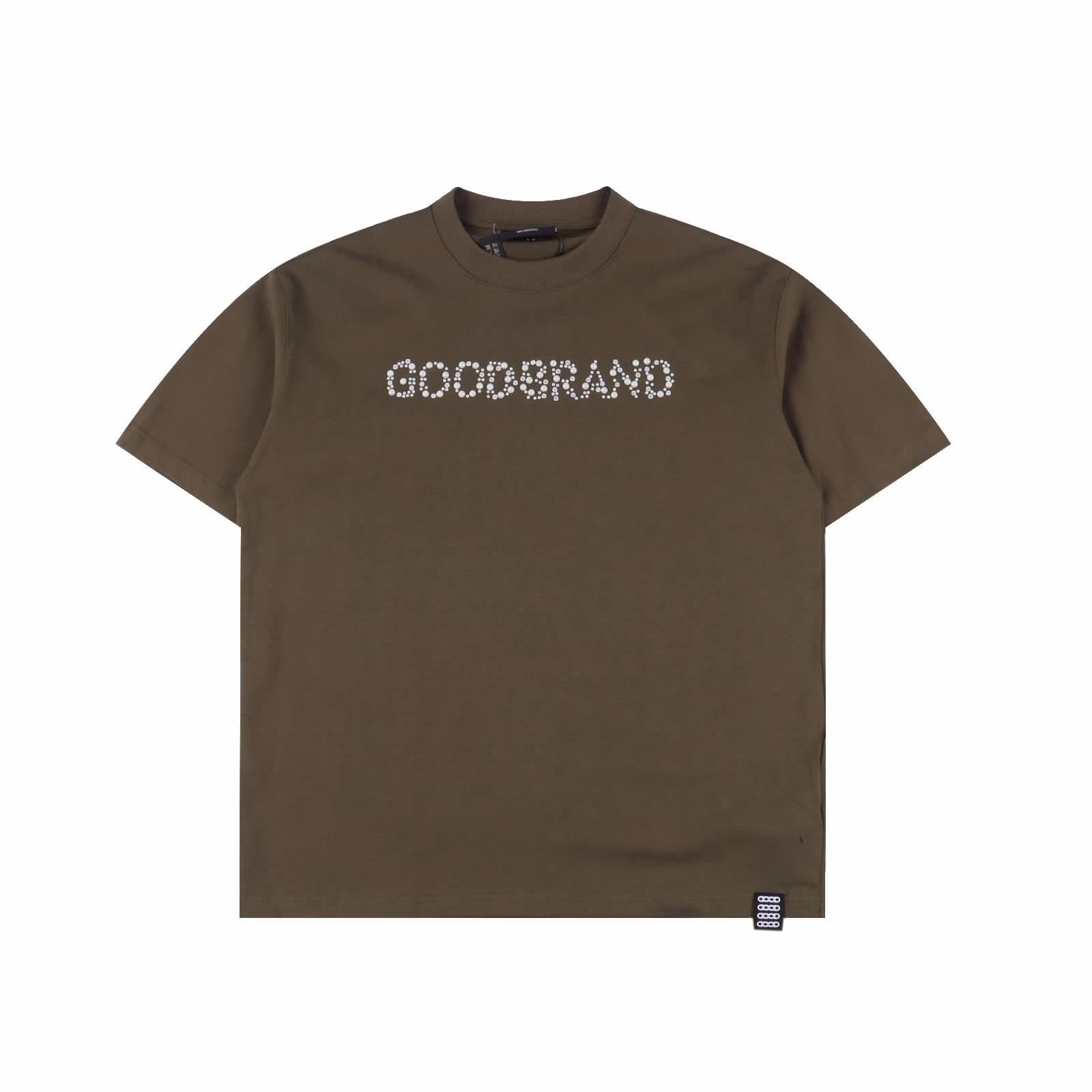 GOODBRAND sequin slogan: Fashionable and high-end short-sleeved T-shirt350-gram fabric for both men and women
