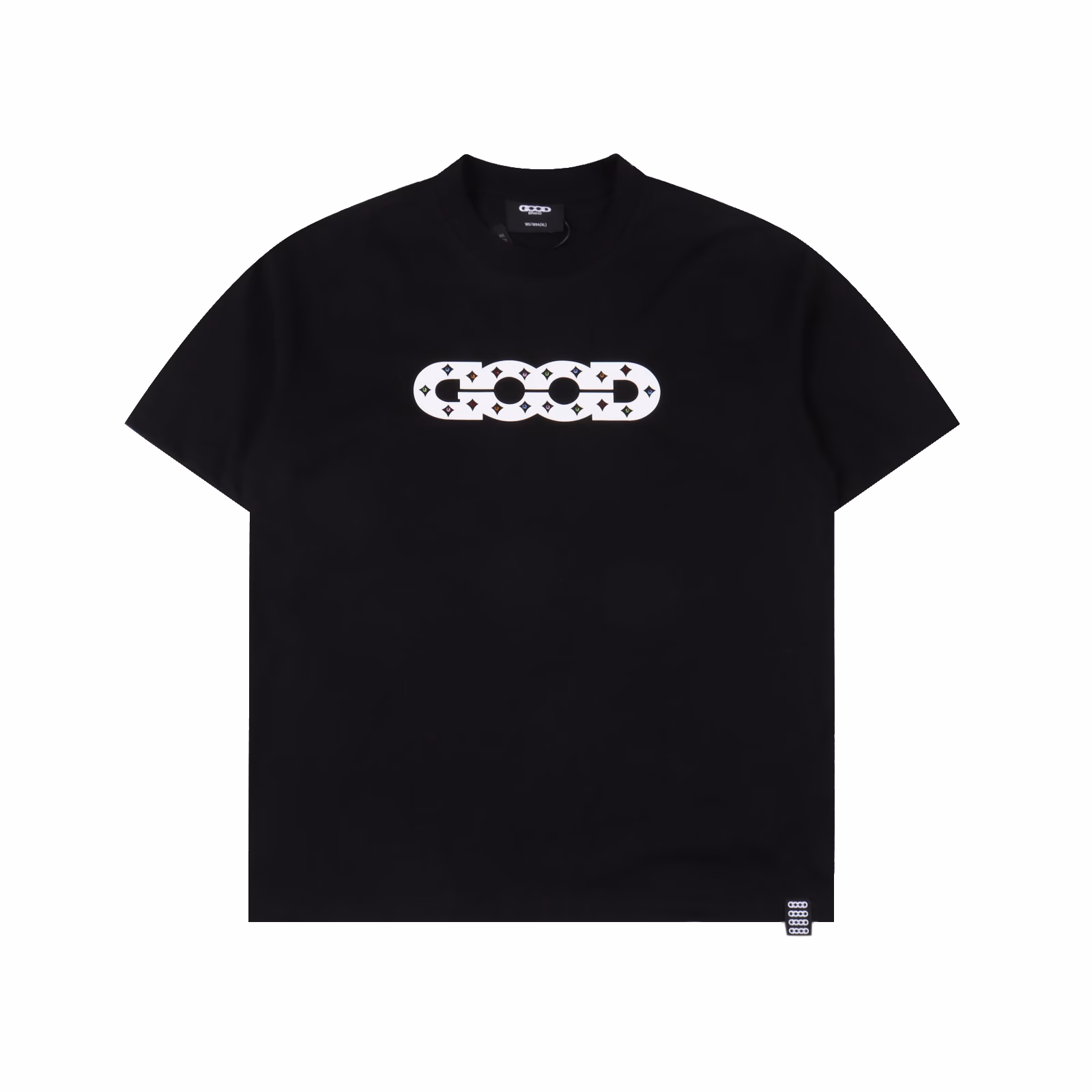 GOODBRAND hollowed-out pattern four-pointed star round-neck puller short-sleeved T-shirt350-gram fabric for both men and women