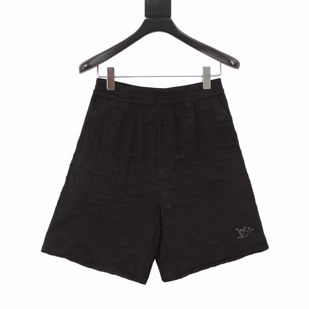 LOUIS VUITTON LV checkered jacquard suit shortsGenuine purchase, custom-made LV checkered bubble texture fabric, silk and cotton blended lining fabric, custom-made fabric, positioning cutting bed, custom-made accessories, well-fitting silhouette