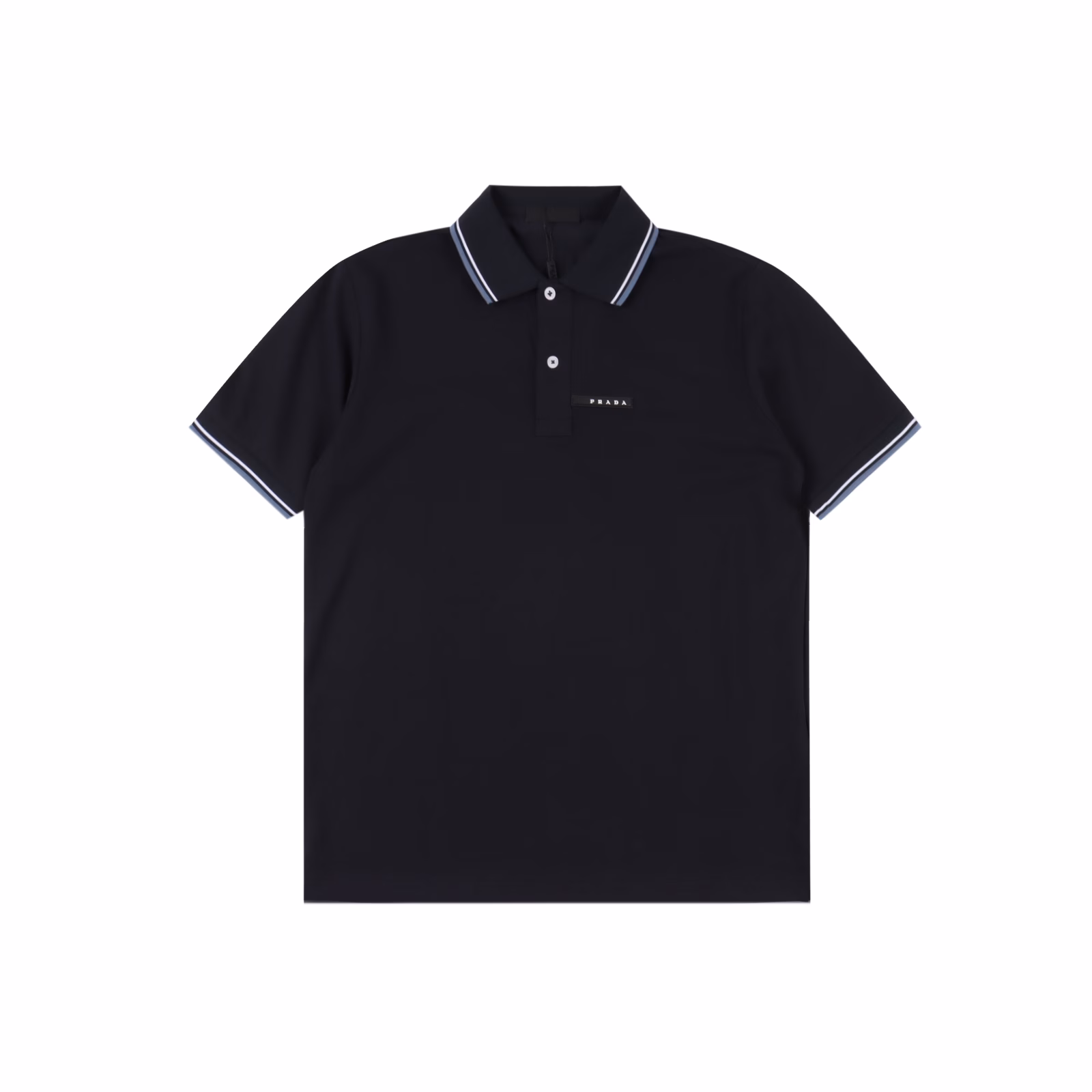 Prada silicone trim Polo short-sleeved shirtThe classic silicone leather logo on the chest features a typical and precise British cut, suitable for all age groups to wear and meet the needs of any daily life or workplace. It is super comfortable to wear. The fabric is washed with beads and costs three times as much as ordinary fabric. It is breathable and sweat-absorbent. It features no pilling, no shrinkage, and is not prone to deformation. The fabric texture is of high quality and the hand feel is fine