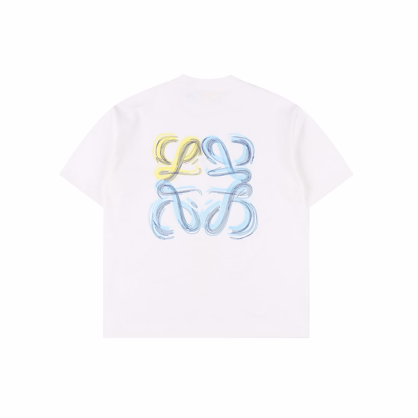 Loewe 25SS Dashed four-leaf clover short-sleeved T-shirtThe fabric is made of custom-made 240g 26-count extra smooth double-ply fine cotton plain weave high-density dust-free all-cotton fabric. The front frame is thickened with high density, the stitching is smooth, the OEM quality, and a full set of customized auxiliary materials