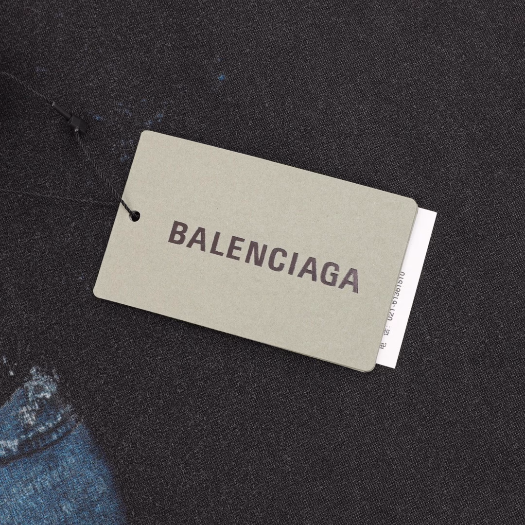 Balenciaga Music Series Collaboration Britney Spears Elephant Washed Round Neck Short Sleeve T-Shirt