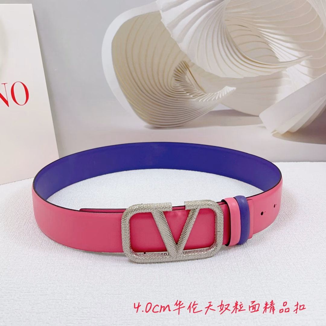 Valentino belt, double-sided top layer cowhide, double-sided, grained hardware boutique copper buckle original mold customization celebration