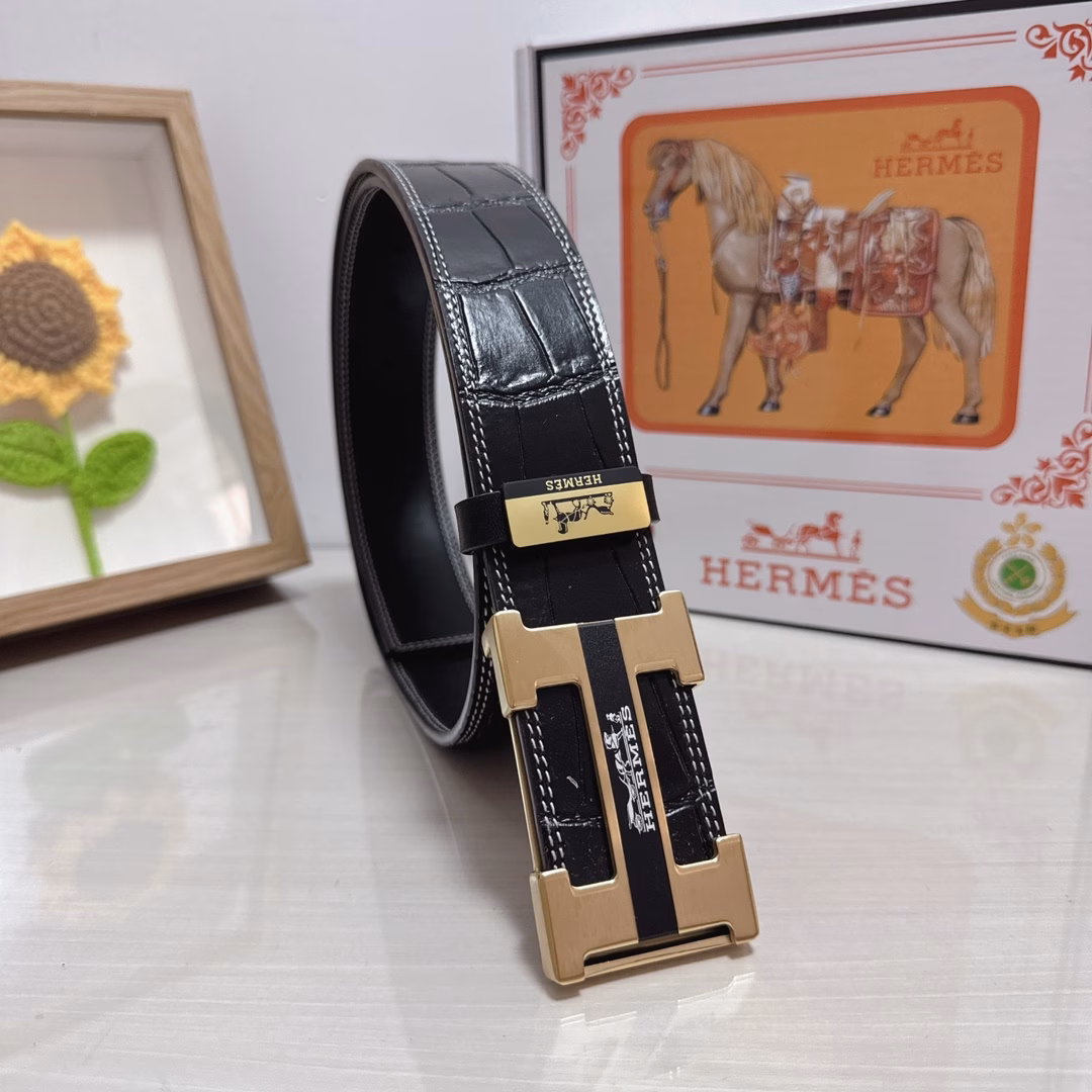 Hermès 💕Original P160Material: Original cowhide belt 100% first-layer cowhide belt✨Guaranteed genuine leather, 24K pure steel buckle, original quality, fine workmanship, fashionable brand, first choice for gifting or personal use