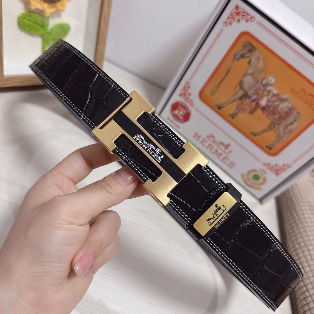Hermès 💕Original P160Material: Original cowhide belt 100% first-layer cowhide belt✨Guaranteed genuine leather, 24K pure steel buckle, original quality, fine workmanship, fashionable brand, first choice for gifting or personal use