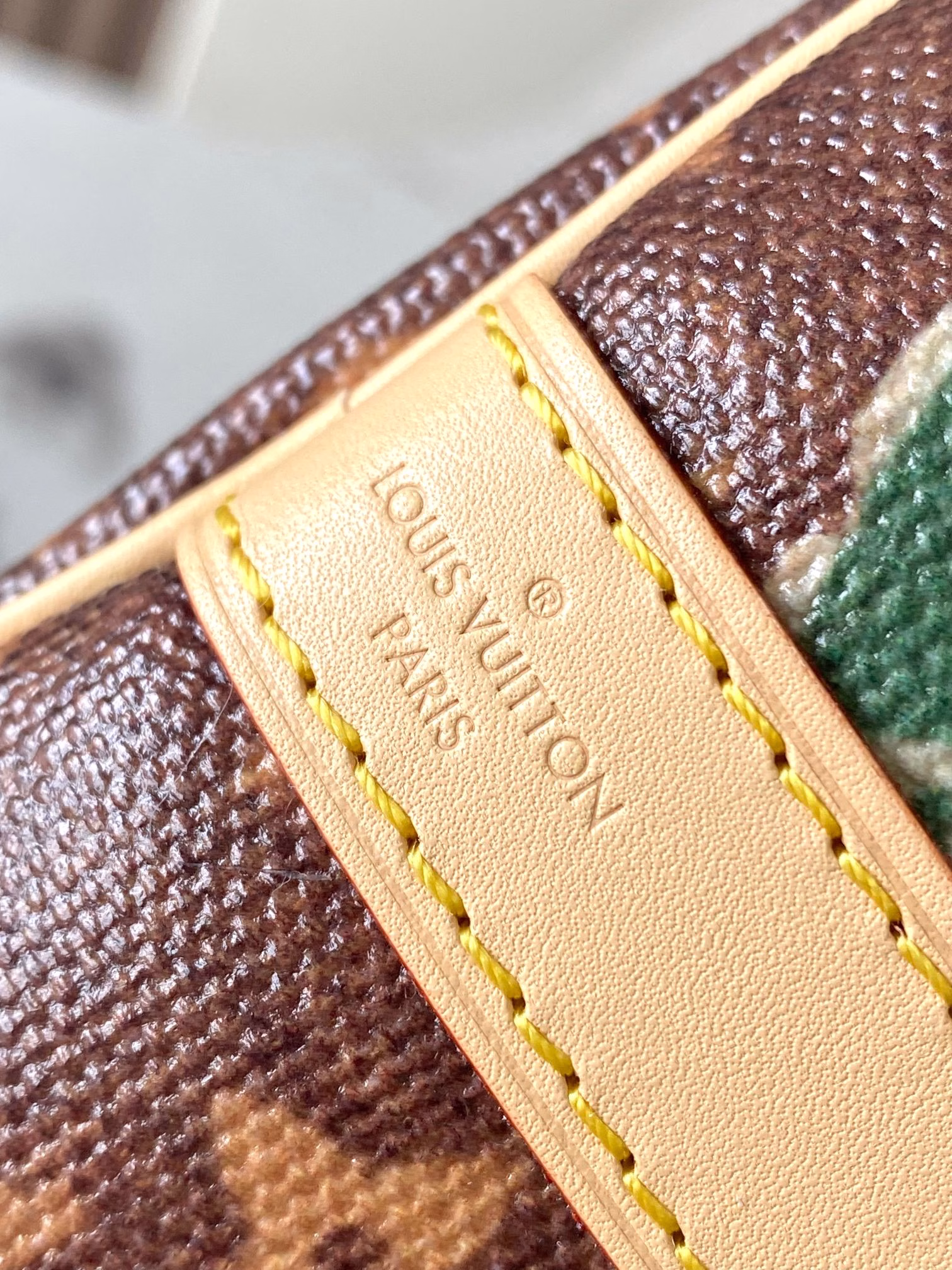 Speedy Bandouliere 30 handbagUsing resin lacquered cotton and linen blend to create a soft touch, inspired by the brand's classic hard case