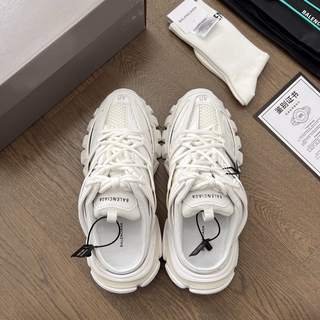 Balenciaga 3.0 third-generation semi-slip shoes Balenciaga Sneaker Tess s.Gomma MAILLE WHITE/ORANGE From the inside out, everything is 100% restored to the official configuration.