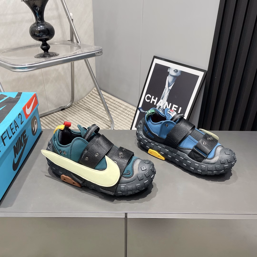 Nike Air Flea 2✖️CPFM joint 25vs the latest king-bombing series in spring…Couple Velcro tire shoesTire sole, super exaggerated Swoosh, the most 