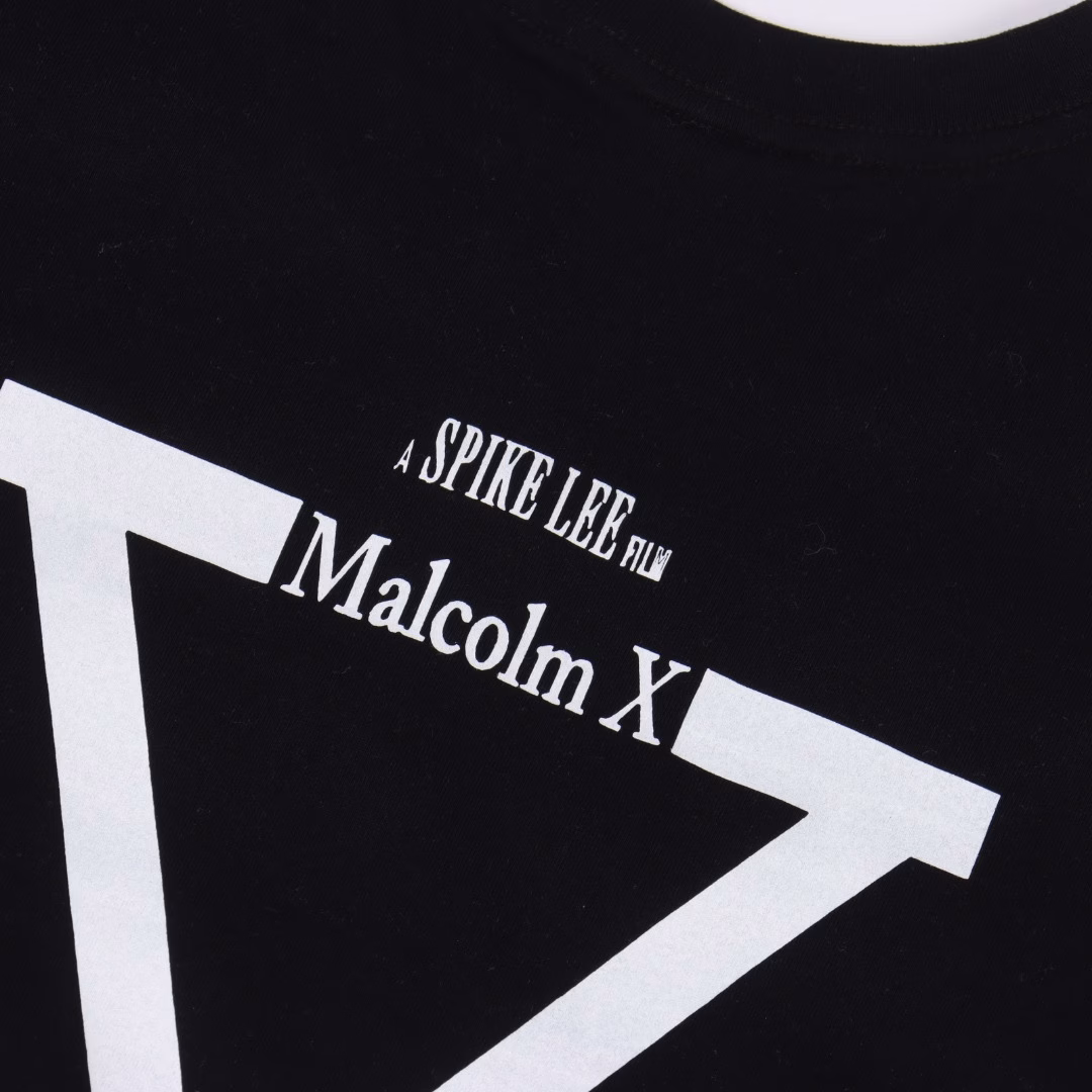 Supreme x 40 Acres SS25 joint model WEEK9 Malcolm X Tee Back X letter logo print round neck short sleeve T-shirt