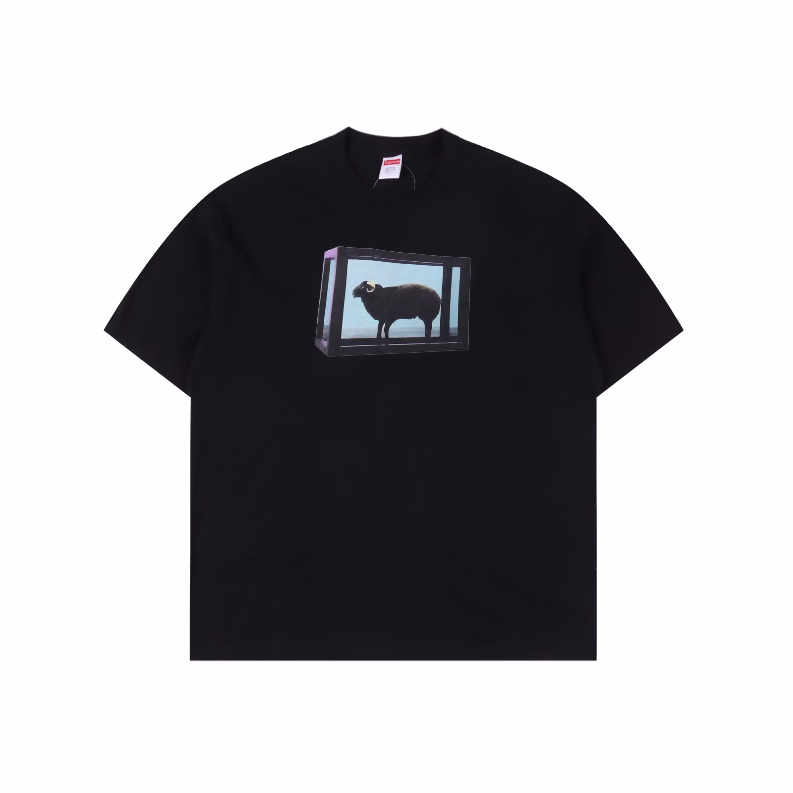 Supreme x Damien Hirst SS25 WEEK1 Tee Sheep Graphic Print Round Neck Short Sleeve T-shirt
