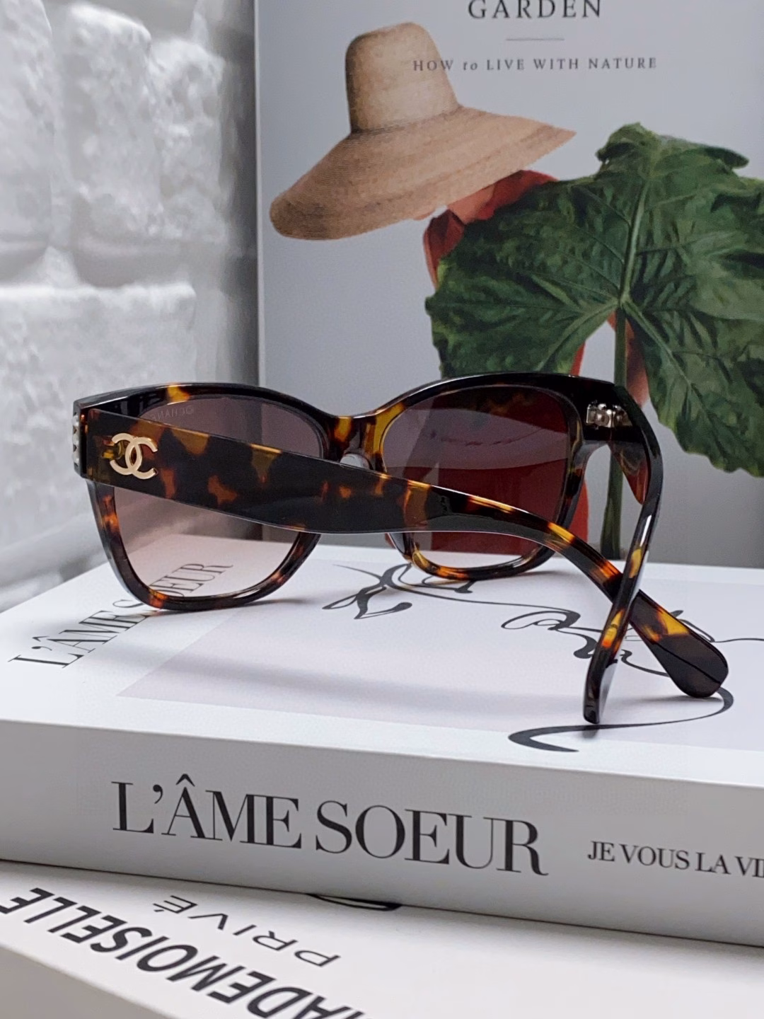 Chanel pearl sunglasses for women new double C polarized star bare face sunglasses fashion hit