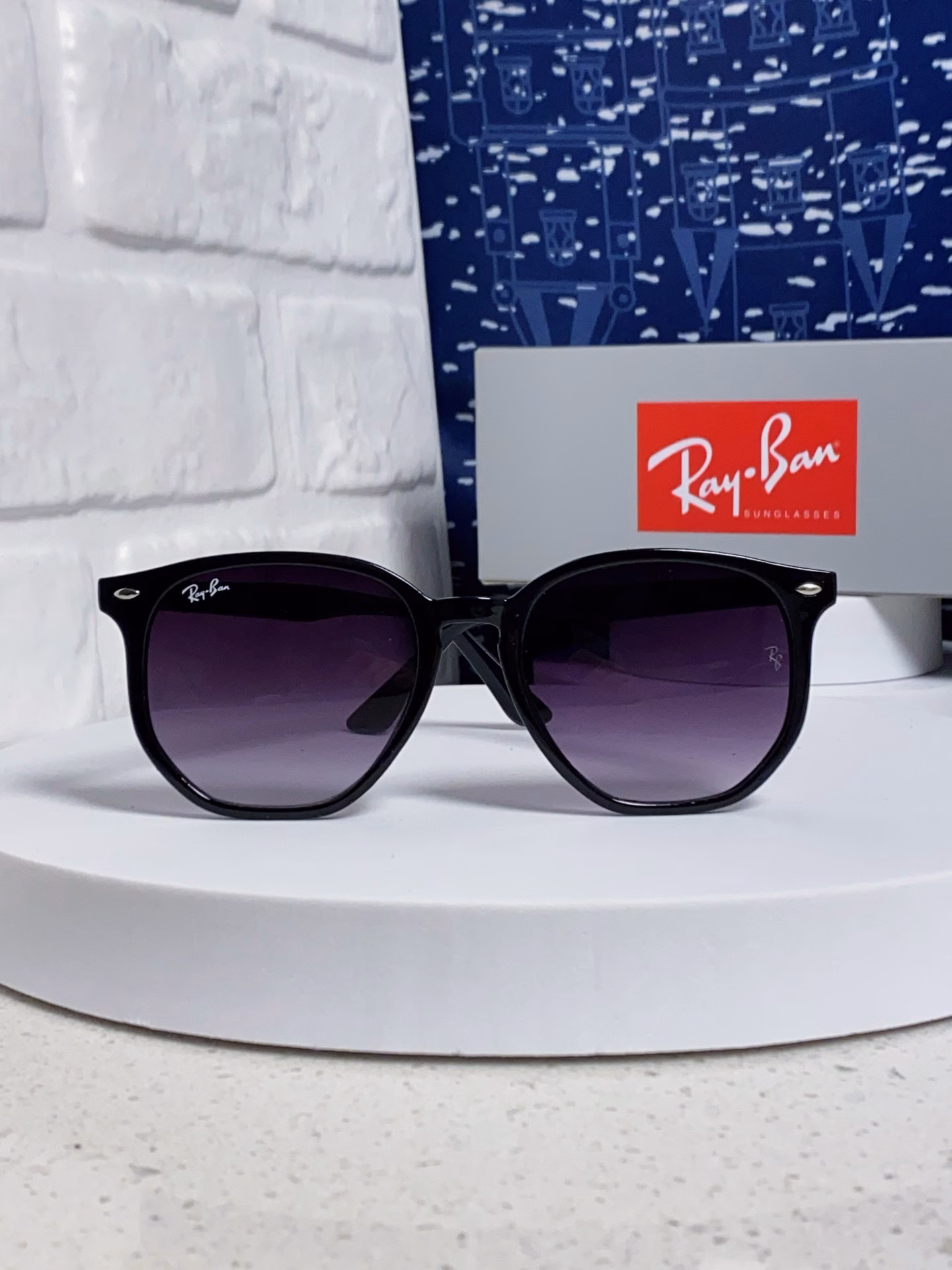 Ray-Ban 2025 new sunglasses irregular polygon glasses large frame sun protection men's and women's sunglasses